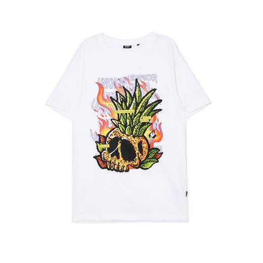 Cropp - Biały T-shirt z grafiką - biały Cropp M Cropp