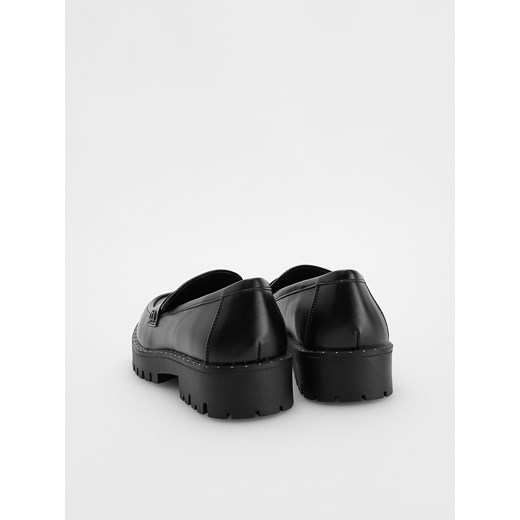 Reserved - Loafersy z imitacji skóry - czarny Reserved 39 Reserved