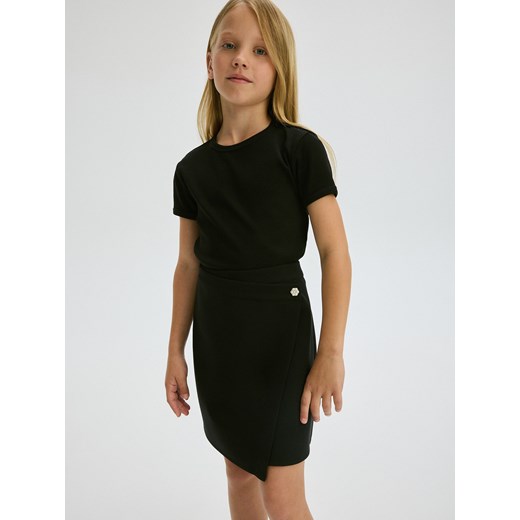 Reserved - Gładka spódnica z zakładką - czarny Reserved 164 (13 lat) Reserved