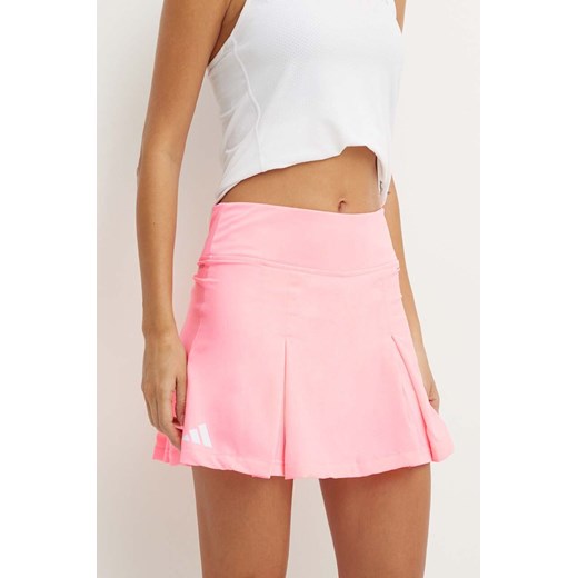 adidas Performance spódnica sportowa Club kolor różowy mini prosta IW3784 ze sklepu ANSWEAR.com w kategorii Spódnice - zdjęcie 174063182