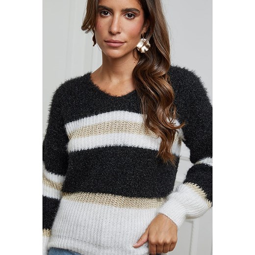 L&apos;armoire de Suzette Sweter w kolorze czarno-białym L'armoire De Suzette 34/36 promocyjna cena Limango Polska