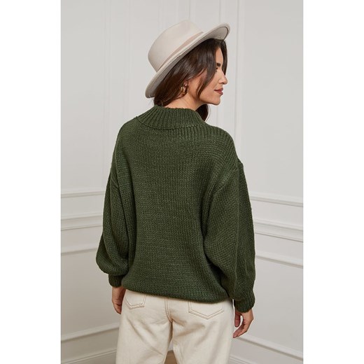 L&apos;armoire de Suzette Sweter w kolorze khaki L'armoire De Suzette 36/38 promocyjna cena Limango Polska