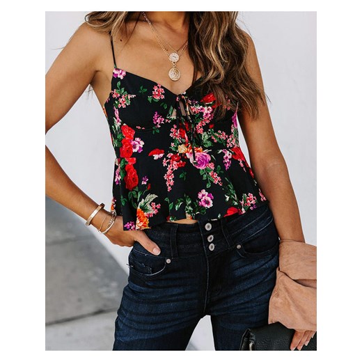 So You Top w kolorze czarno-czerwonym So You M Limango Polska wyprzedaż