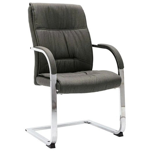 Szare Ergonimiczne Krzesło Konferencyjne Na Płozach B9-K46 ze sklepu Edinos.pl w kategorii Fotele - zdjęcie 174070994