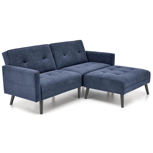Granatowa sofa narożna z funkcją spania - Leris ze sklepu Edinos.pl w kategorii Sofy i kanapy - zdjęcie 174071320