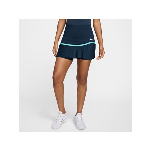 Damska spódnica tenisowa Dri-FIT Nike Advantage - Niebieski ze sklepu Nike poland w kategorii Spódnice - zdjęcie 174073421