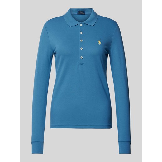 Koszulka polo o kroju slim fit z wyhaftowanym logo model ‘JULIE’ ze sklepu Peek&Cloppenburg  w kategorii Bluzki damskie - zdjęcie 174074184