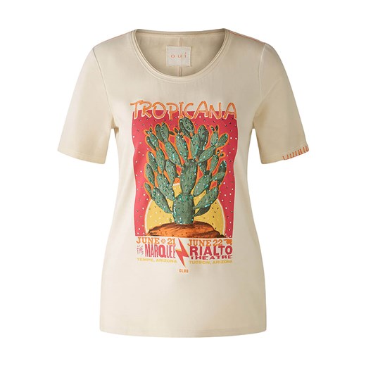 Oui Koszulka w kolorze beżowym ze sklepu Limango Polska w kategorii Bluzki damskie - zdjęcie 174075212