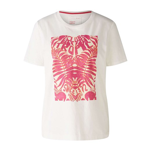 Oui Koszulka w kolorze biało-różowym ze sklepu Limango Polska w kategorii Bluzki damskie - zdjęcie 174075213
