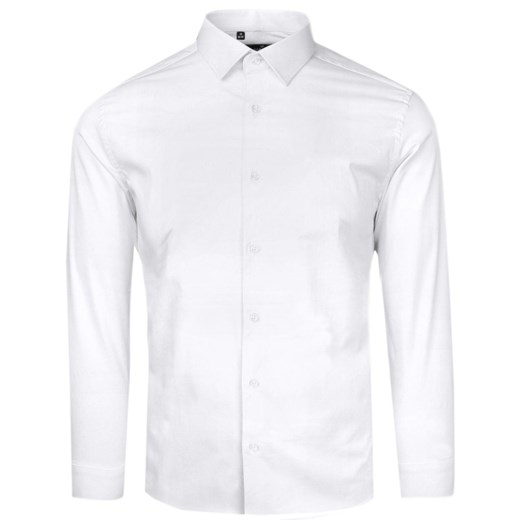 Elegancka Męska Koszula - VICTORIO - Regular - Biała KSDWVCTO655RG ze sklepu JegoSzafa.pl w kategorii Koszule męskie - zdjęcie 174076231