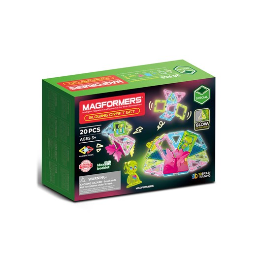 MAGFORMERS 20-częściowy zestaw magnetyczny &quot;Glowing Craft Set&quot; - 3+ ze sklepu Limango Polska w kategorii Zabawki - zdjęcie 174076950