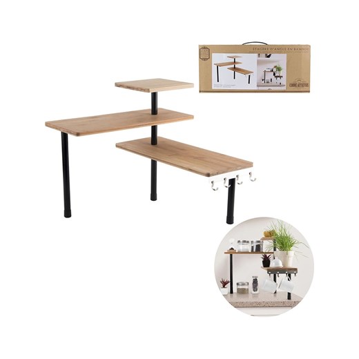 COOK CONCEPT Regał kuchenny w kolorze beżowo-czarnym - 43 x 27 x 43 cm ze sklepu Limango Polska w kategorii Regały i witryny - zdjęcie 174077032