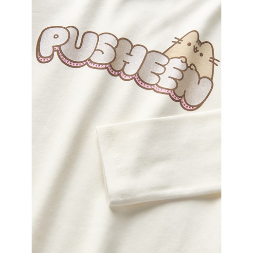 Reserved - Bawełniana bluzka Pusheen - biały ze sklepu Reserved w kategorii Bluzki dziewczęce - zdjęcie 174077641