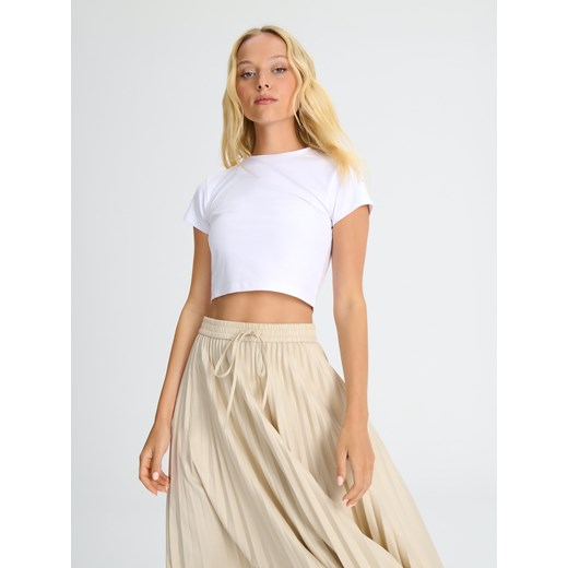 Sinsay - Spódnica plisowana - beżowy Sinsay XL Sinsay