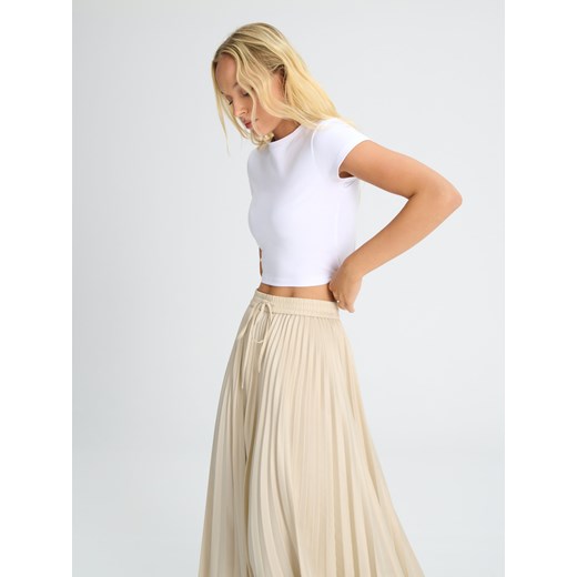Sinsay - Spódnica plisowana - beżowy Sinsay XS Sinsay