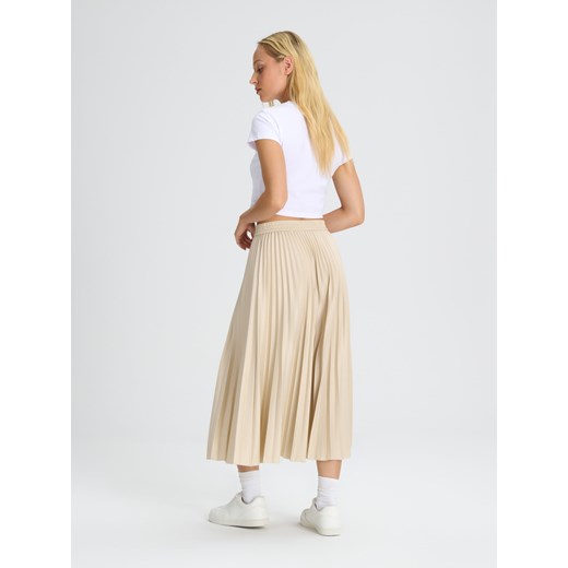 Sinsay - Spódnica plisowana - beżowy Sinsay M Sinsay