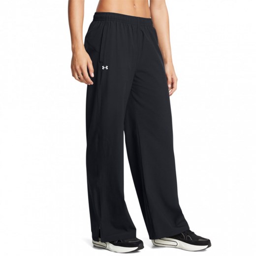 Damskie spodnie treningowe Under Armour Armoursport Wide Leg Pant - czarne ze sklepu Sportstylestory.com w kategorii Spodnie damskie - zdjęcie 174080171