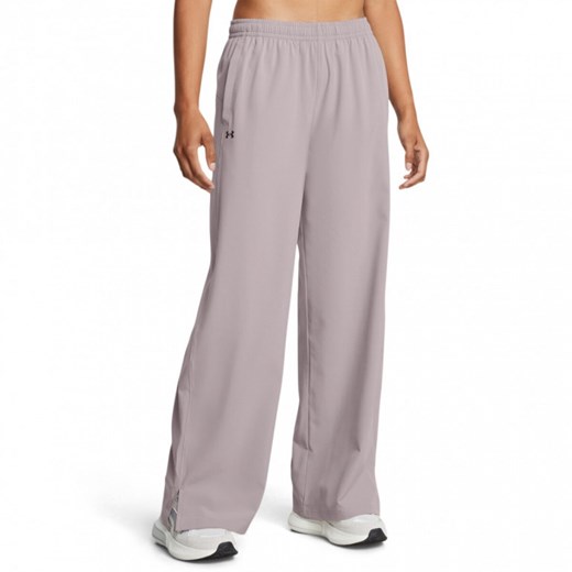 Damskie spodnie treningowe Under Armour Armoursport Wide Leg Pant - beżowe ze sklepu Sportstylestory.com w kategorii Spodnie damskie - zdjęcie 174080211