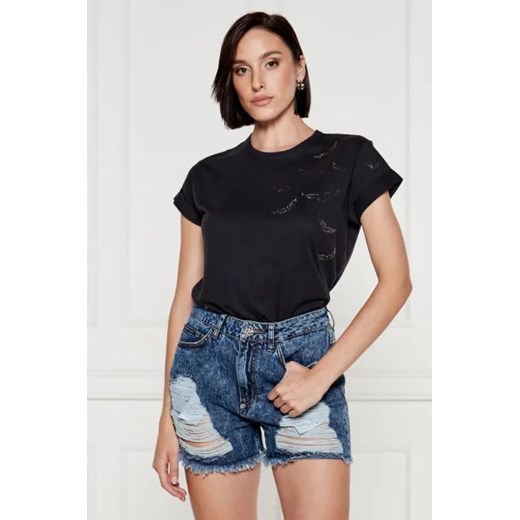 Zadig&Voltaire T-shirt ANYA | Regular Fit | z dodatkiem lnu Zadig&voltaire L Gomez Fashion Store