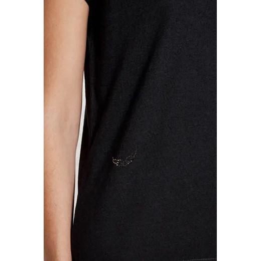 Zadig&Voltaire T-shirt ANYA | Regular Fit | z dodatkiem lnu Zadig&voltaire XS Gomez Fashion Store