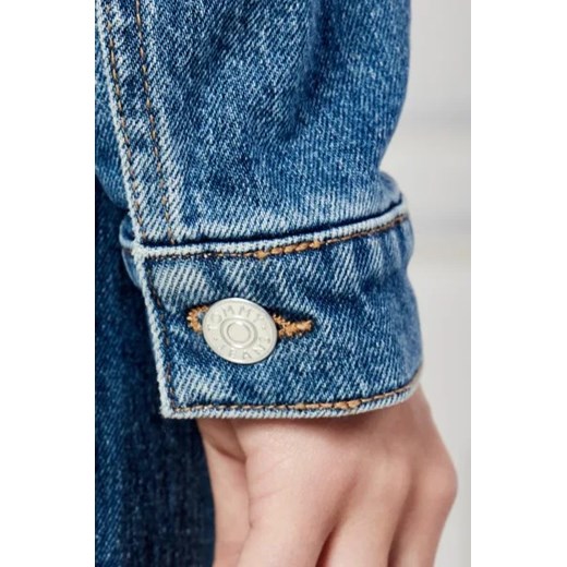 Kurtka damska Tommy Jeans niebieska z elastanu krótka bez kaptura