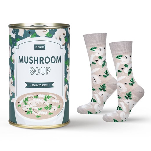Skarpetki Męskie | Damskie SOXO mushroom soup w puszce ze sklepu Sklep SOXO w kategorii Skarpetki męskie - zdjęcie 174081980