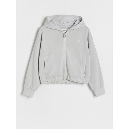 Reserved - Bluza z kapturem - jasnoszary ze sklepu Reserved w kategorii Bluzy dziewczęce - zdjęcie 174082754