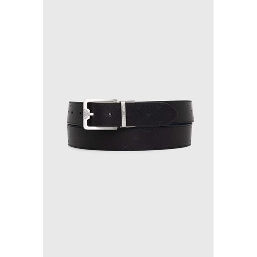 Emporio Armani pasek dwustronny męski kolor granatowy Y4S502 Y734E ze sklepu ANSWEAR.com w kategorii Paski męskie - zdjęcie 174083243