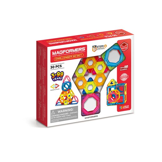 MAGFORMERS 30-częściowy zestaw magnetyczny &quot;Challenger&quot; - 3+ ze sklepu Limango Polska w kategorii Zabawki - zdjęcie 174084674