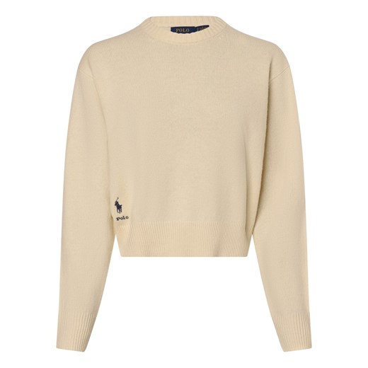 Polo Ralph Lauren Sweter damski z zawartością kaszmiru Kobiety Kaszmir écru jednolity ze sklepu vangraaf w kategorii Swetry damskie - zdjęcie 174085840