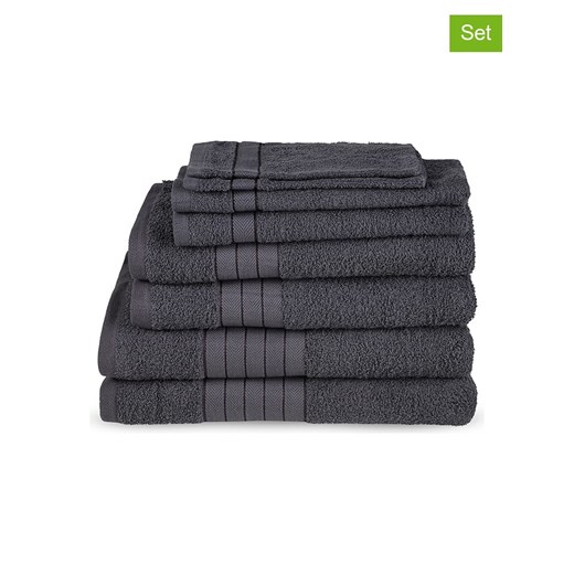 Good Morning 8-częściowy zestaw ręczników w kolorze antracytowym ze sklepu Limango Polska w kategorii Ręczniki - zdjęcie 174086450