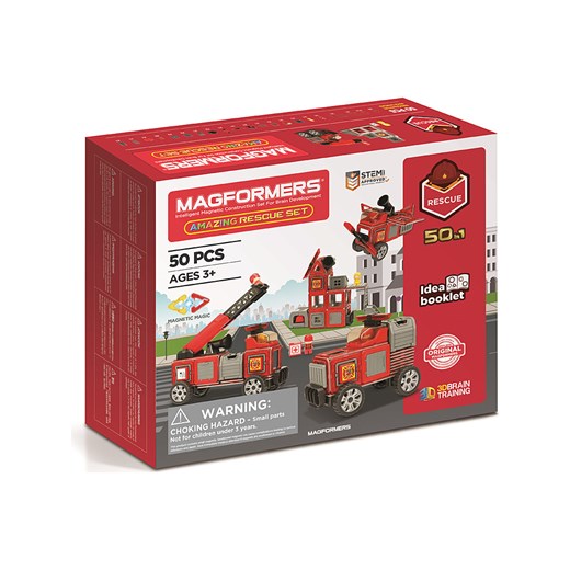 MAGFORMERS 50-częściowy zestaw magnetyczny &quot;Amazing Rescue Set&quot; - 3+ ze sklepu Limango Polska w kategorii Zabawki - zdjęcie 174086462