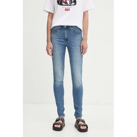 Levi&apos;s jeansy 721 HIGH RISE SKINNY damskie kolor niebieski ze sklepu ANSWEAR.com w kategorii Jeansy damskie - zdjęcie 174087184
