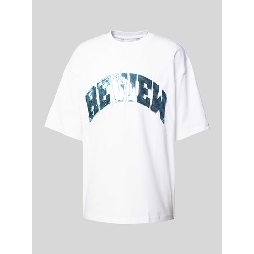 T-shirt z cekinowym obszyciem ze sklepu Peek&Cloppenburg  w kategorii T-shirty męskie - zdjęcie 174088193