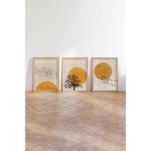 ABERTO DESIGN Druki artystyczne (3 szt.) w ramce Aberto Design 50x70 cm wyprzedaż Limango Polska
