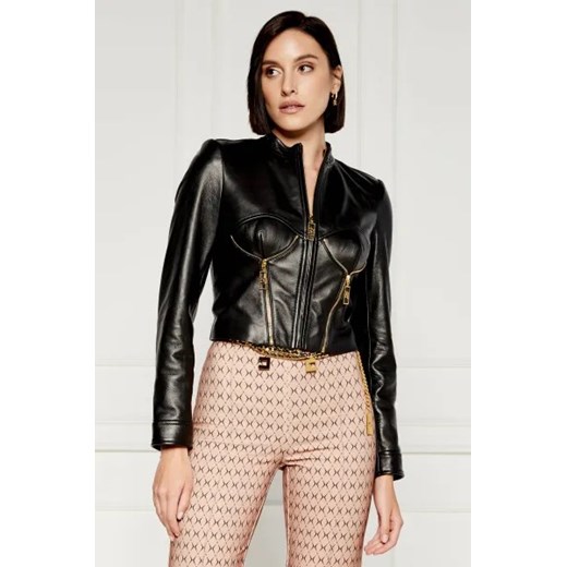 Elisabetta Franchi Skórzana kurtka | Cropped Fit ze sklepu Gomez Fashion Store w kategorii Kurtki damskie - zdjęcie 174089664