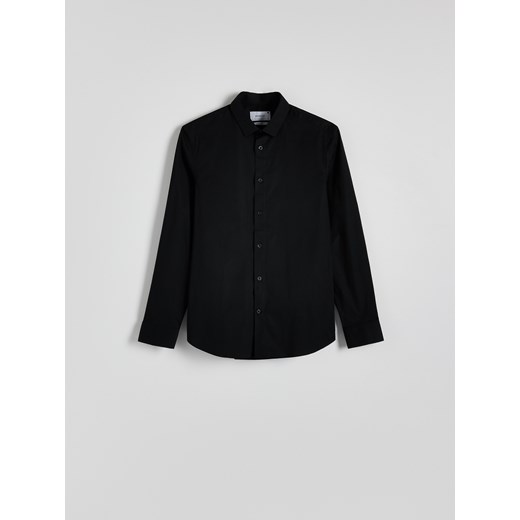 Reserved - Gładka koszula slim fit - czarny Reserved L Reserved