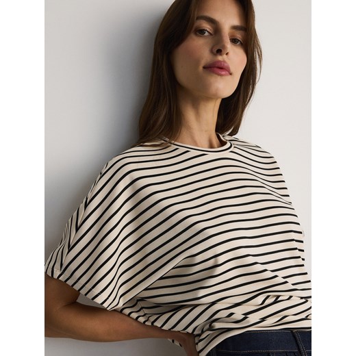 Reserved - T-shirt kimono z modalem - wielobarwny Reserved M Reserved