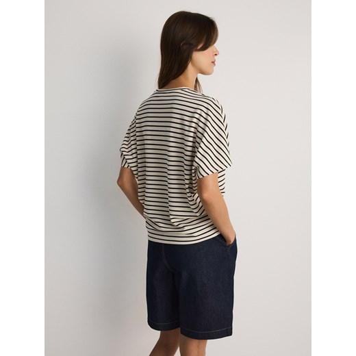 Reserved - T-shirt kimono z modalem - wielobarwny Reserved M Reserved