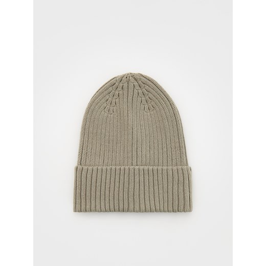 Reserved - Prążkowana czapka beanie - oliwkowy ze sklepu Reserved w kategorii Czapki dziecięce - zdjęcie 174091041