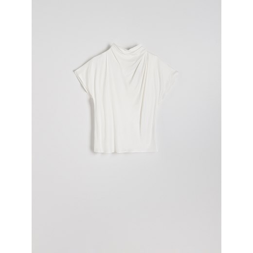 Reserved - Bluzka w kropki - złamana biel Reserved XL Reserved