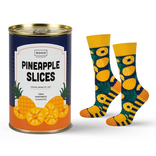 Skarpetki Damskie | Męskie SOXO ananas w puszce ze sklepu Sklep SOXO w kategorii Skarpetki męskie - zdjęcie 174092182