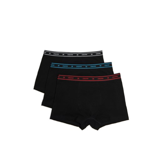 Cropp - 3 pack czarnych bokserek basic - czarny Cropp XXL Cropp