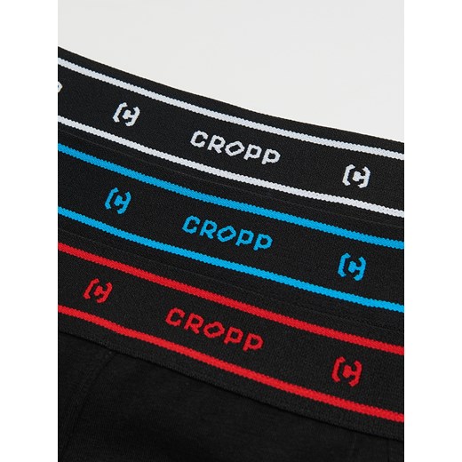 Cropp - 3 pack czarnych bokserek basic - czarny Cropp XL Cropp