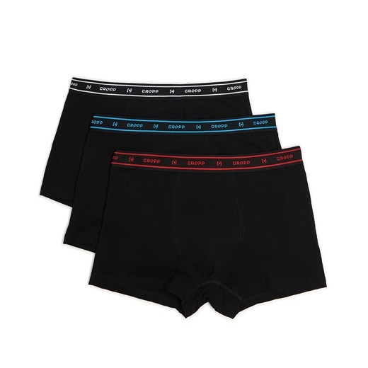 Cropp - 3 pack czarnych bokserek basic - czarny Cropp S Cropp