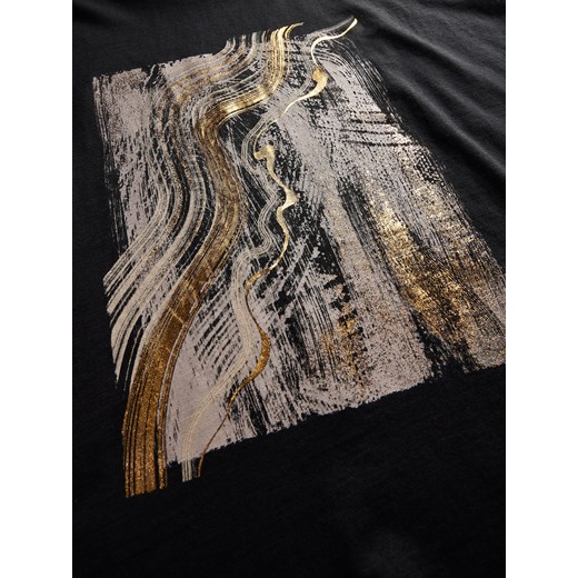 Reserved - T-shirt z nadrukiem - czarny Reserved L Reserved