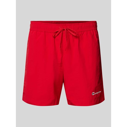 Szorty o kroju regular fit z wyhaftowanym logo ze sklepu Peek&Cloppenburg  w kategorii Spodnie męskie - zdjęcie 174092691