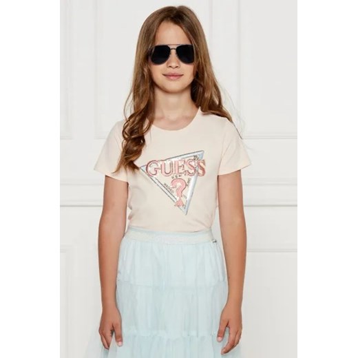 Guess T-shirt | Regular Fit ze sklepu Gomez Fashion Store w kategorii Bluzki dziewczęce - zdjęcie 174092763