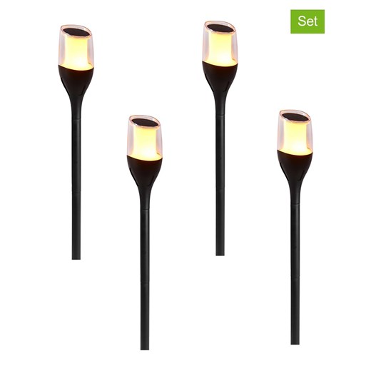 lumisky Lampy zewnętrzne LED (4 szt.) w kolorze czarnym - Ø 7,5 x wys. 64,5 cm ze sklepu Limango Polska w kategorii Dekoracje i akcesoria ogrodowe - zdjęcie 174094990