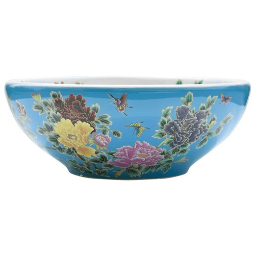 Ceramiczna umywalka nablatowa ze zdobieniami T7-T58 ze sklepu Edinos.pl w kategorii Łazienka - zdjęcie 174095790